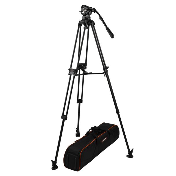 Ikan International EG10C2L 2 Stage Carbon Fiber Tube-Leg Video Tripod Kit w/ 100mm Bowl & 11 lbs Payload (E-Image)