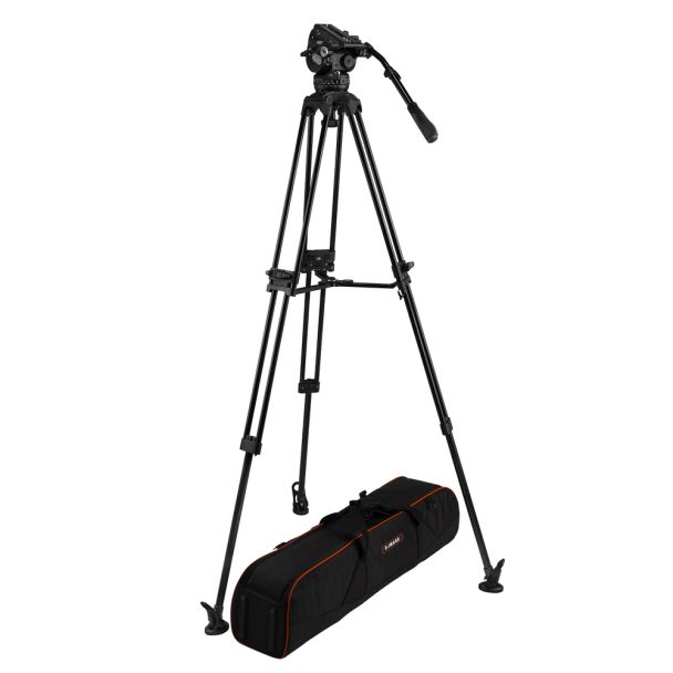 Ikan International EG15A2 2 Stage Aluminum Video Tripod Kit w/ 100mm Bowl & 39.6 lbs Payload (E-Image)