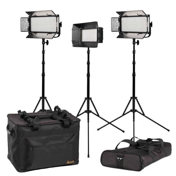 Ikan International MB-2H1Q Mylo Medium Bi-Color 3-Point LED Light Kit