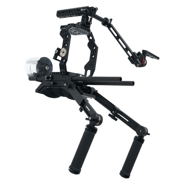 Ikan International STR-CINE-C500-RIG STRATUS Complete Shoulder Rig Kit for Canon C300 MK III & C500 MK II w/ Cage, EVF Holder, Manfrotto Baseplate, & Handgrips