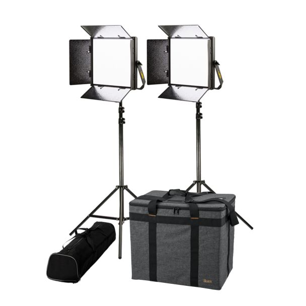 Ikan International LBX10-2PT-KIT Kit with 2 x Lyra DMX Bi-Color 1 x 1 LED Soft Lights