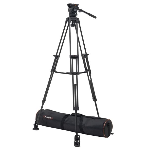 Ikan International EG05C2 2-Stage Carbon Fiber Fluid Head Tripod Kit, 15.4 lbs Payload, w/ Counterbalance (E-Image)