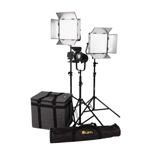 Ikan International LB-2F1SG 3-Point Light Kit w/ 2x LB10 + 1x SFB150-G (Gold Mount)