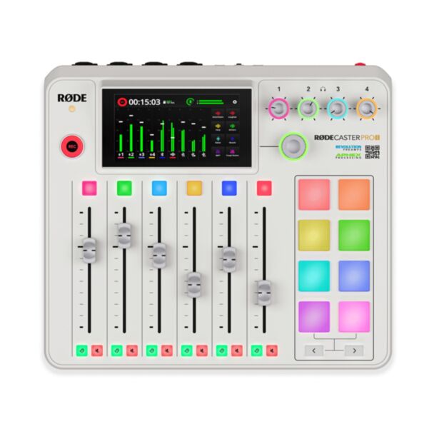 Røde RØDECaster Pro II integrated audio production studio, white