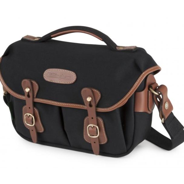 Billingham Hadley Small Pro Bag Black Canvas/Tan Leather Trim + Brass Hardware