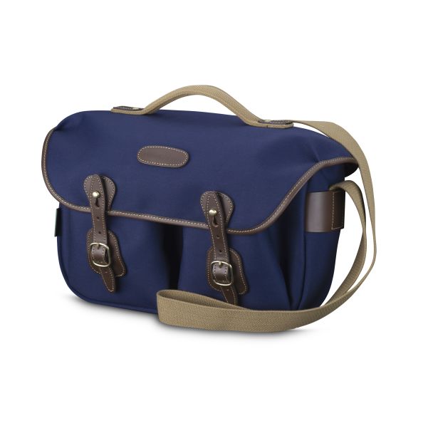 Billingham Hadley Pro Bag Navy Canvas/Chocolate Leather Trim + Brass Trim