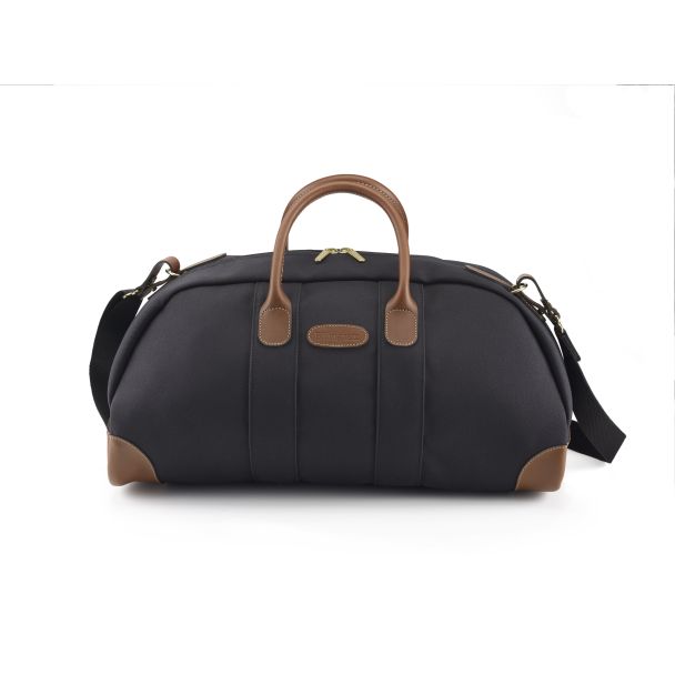 Billingham FibreNyte Weekender Bag Black/Tan Leather Trim