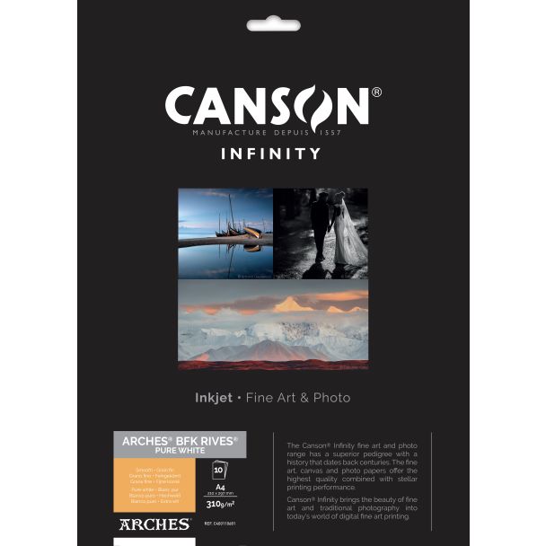 Canson Infinity Arches BFK Rives Pure White gr310 A4x10
