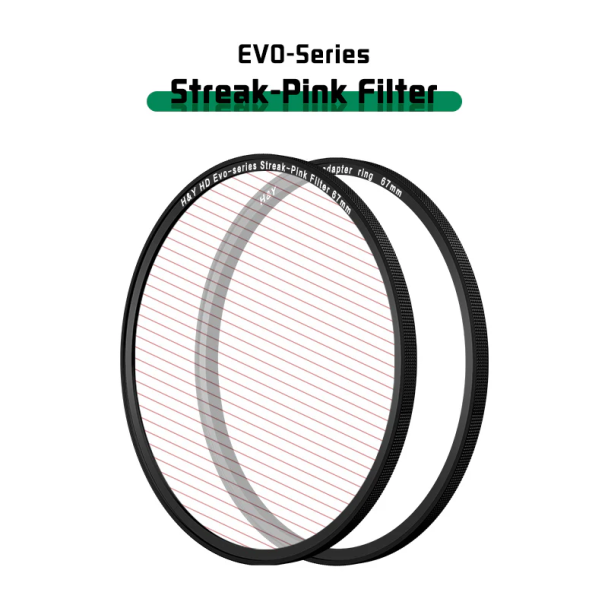 H&Y filtro EVO striscia-Pink HD alluminio anodizzato 49mm e adattatore magnetico
