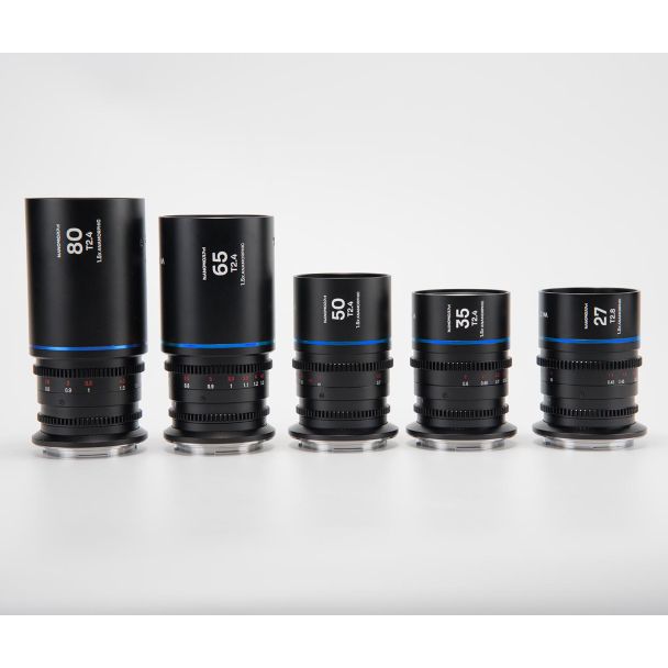 Laowa Venus Optics S35 NanoMorph 5-Lens Prime Kit (27, 35, 50, 65, 80mm) (Blue) for Sony E