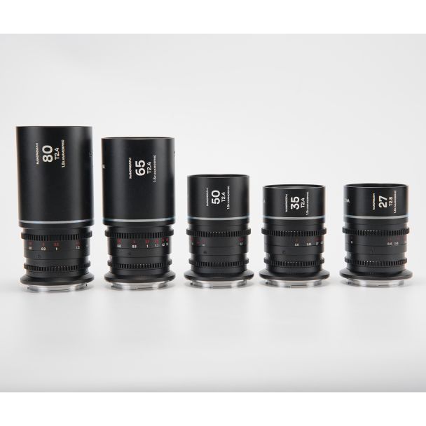 Laowa Venus Optics  S35 Prime Kit NanoMorph (27mm-35mm-50mm-65mm-80mm) Silver Fuji X Cine