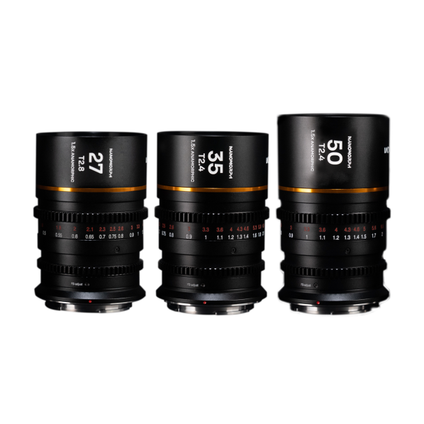 Laowa Venus Optics  S35 Prime Kit NanoMorph (27mm-35mm-50mm) Ambra Fuji X Cine