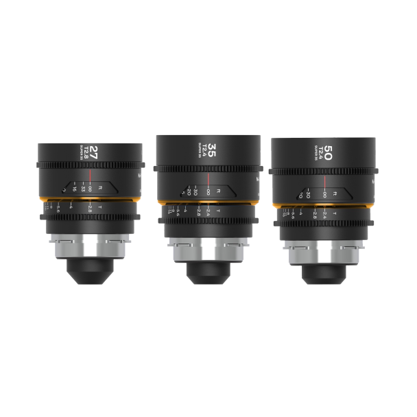 Laowa Venus Optics S35 NanoMorph 3-Lens Prime Kit (27mm, 35mm, 50mm) (Amber) for PL & EF Mounts