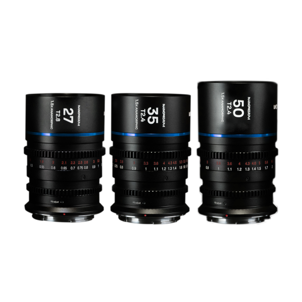 Laowa Venus Optics S35 NanoMorph 3-Lens Prime Kit (27mm, 35mm, 50mm) (Blue) for MFT