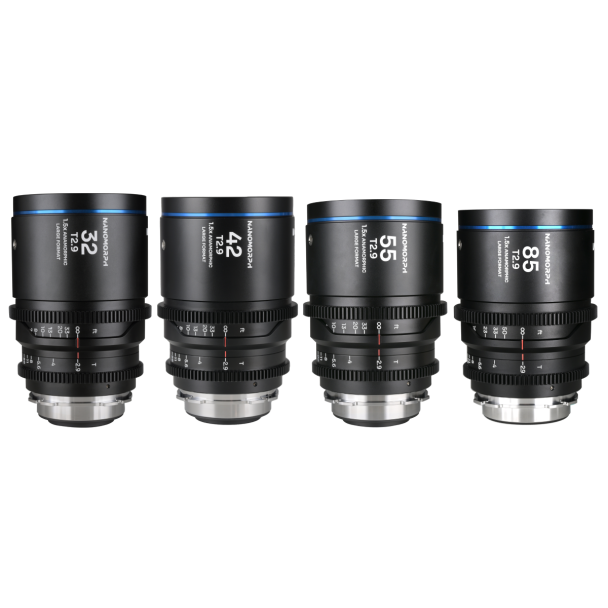 Laowa Venus Optics NanoMorph LF 4-Lens Prime Kit (32, 42, 55, 85mm) (Blue) for PL & EF Mounts