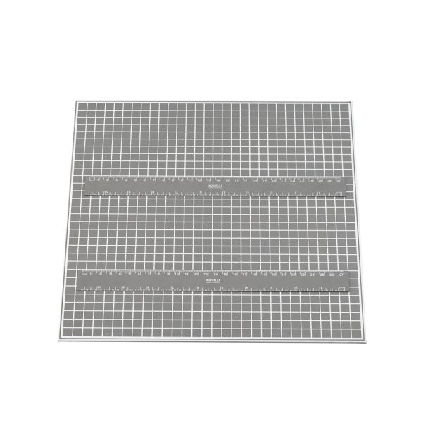 Novoflex Magnetic metal base for MS-MACRO-REPRO 30.5x30.5cm (12x12') with grid. 18% grey. incl. 2 magnetic strips with millimetre scale.