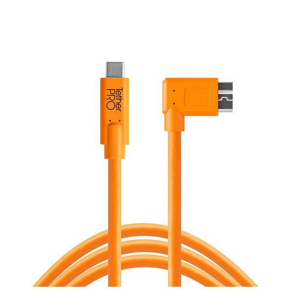 Tether Tools TetherPro USB-C to 3.0 Micro-B Cable Right Angle 4.6m Orange