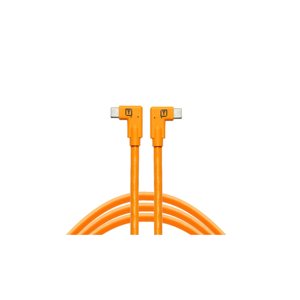 Tether Tools TetherPro Cavo da USB-C a USB-C (angolo retto/angolo retto) 4.6m arancione ad alta visibilita