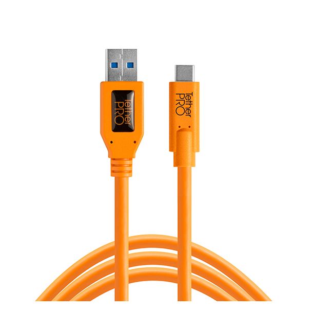 Tether Tools TetherPro USB 3.0 to USB-C cable 4.6m orange