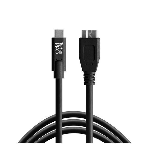 Tether Tools TetherPro USB-C to 3.0 Micro-B cable 4.6m black
