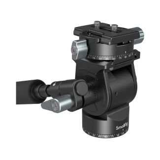 SmallRig Lightweight Fluid Video Head testa per treppiede Nero Alluminio 1/4" Fluido