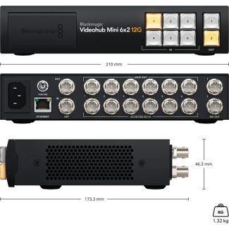 Blackmagic Design Blackmagic Videohub Mini 6x2 12G
