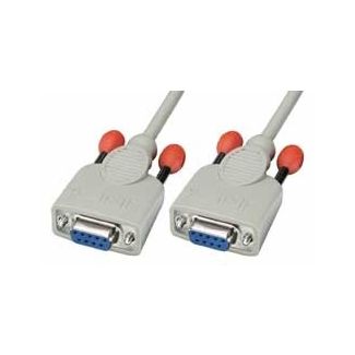 Lindy 3m Null modem cable serial cable White DB-9