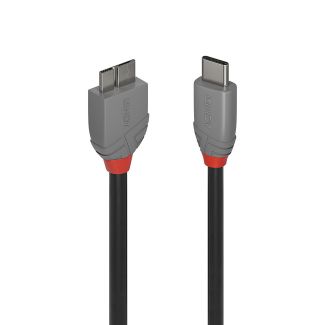 Lindy 36620 cavo USB USB 3.2 Gen 1 (3.1 Gen 1) 0,5 m USB C Micro-USB B Nero