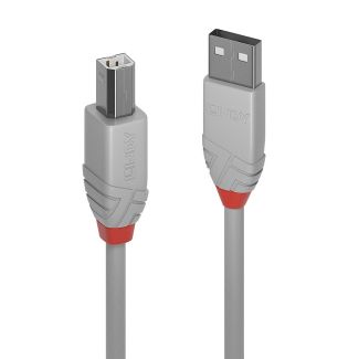Lindy 36683 cavo USB USB 2.0 2 m USB A USB B Grigio