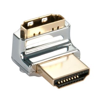 Lindy CROMO HDMI Male to HDMI Female 90 Degree Right Angle Adapter - Up