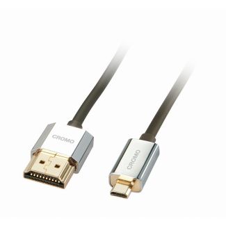Lindy 2m CROMO Slim High Speed HDMI to Micro HDMI Cable with Ethernet