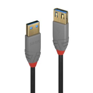 Lindy 1m USB 3.2 Type A Extension Cable, 5Gbps, Anthra Line