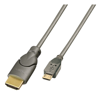 Lindy 2m MHL/HDMI adattatore grafico USB 1920 x 1080 Pixel Antracite