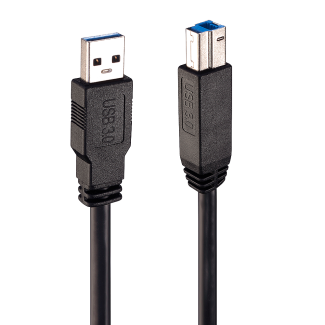 Lindy 43098 cavo USB 10 m USB 3.2 Gen 1 (3.1 Gen 1) USB A USB B Nero