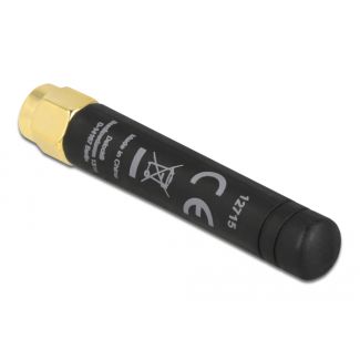 DeLOCK LPWAN 868 MHz Antenna SMA maschio 1,6 dBi omnidirezionale fissata nero