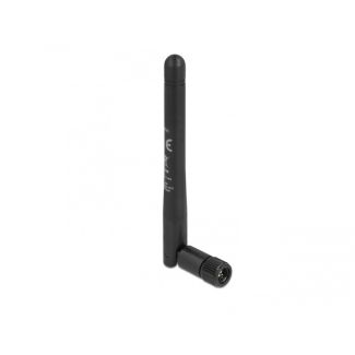 DeLOCK 5G 3.3 - 5.0 GHz Antenna SMA plug -1.0 - 4.5 dBi 10.9 cm omnidirectional with tilt joint and flexible material black