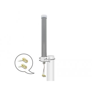DeLOCK Antenna multibanda LTE WLAN 2,4 GHz Antenna 1 x SMA maschio 1 x RP-SMA maschio 2 - 3 dBi 2 x 20 cm RG-178 omnidirezionale per esterno grigio