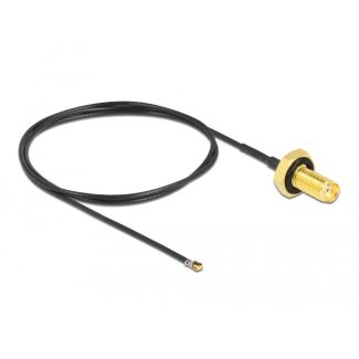 DeLOCK 12667 coaxial cable 0.5 m SMA MHF 4L LK Black