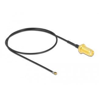 DeLOCK 12664 coaxial cable 0.35 m SMA MHF 4L LK Black