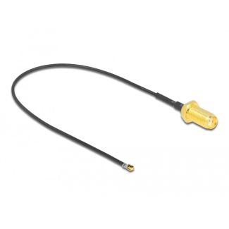 DeLOCK 12662 coaxial cable 0.2 m SMA MHF 4L LK Black
