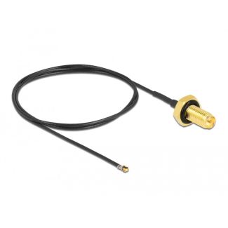 DeLOCK 12661 coaxial cable 0.5 m RP-SMA MHF 4L LK Black