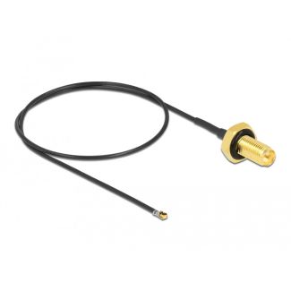 DeLOCK 12659 coaxial cable 0.35 m RP-SMA MHF 4L LK Black