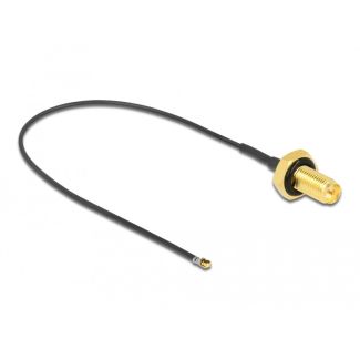 DeLOCK 12657 coaxial cable 0.2 m RP-SMA MHF 4L LK Black