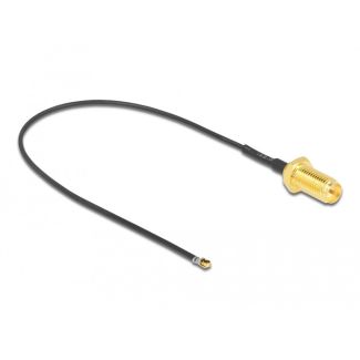 DeLOCK 12656 coaxial cable 0.2 m RP-SMA MHF 4L LK Black