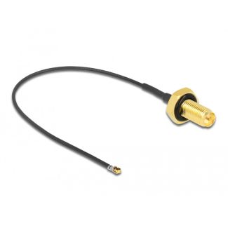 DeLOCK 12655 coaxial cable 0.1 m RP-SMA MHF 4L LK Black