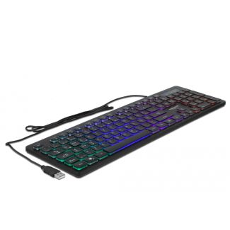 DeLOCK 12625 tastiera Universale USB QWERTZ Tedesco Nero