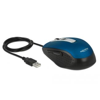 DeLOCK 12621 mouse Ufficio Mano destra USB tipo A Ottico 2000 DPI