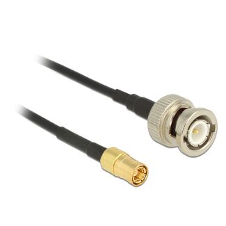 DeLOCK 2m, BNC/SMB coaxial cable RG-174 Black