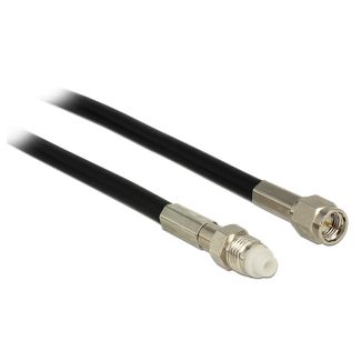 DeLOCK 12450 coaxial cable RG-58 7.5 m SMA FME Black