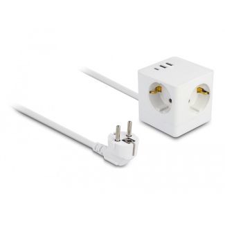 DeLOCK 11497 socket-outlet CEE 7/3 + USB White